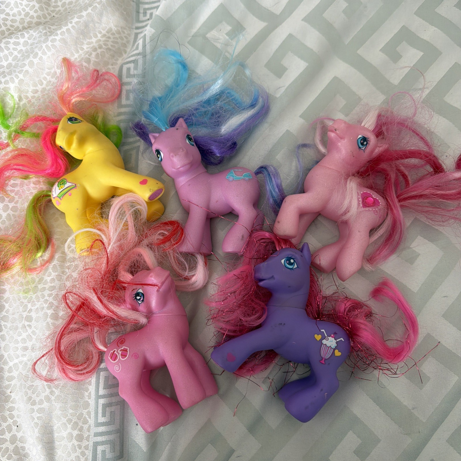 My Little Pony Vintage Hasbro Collectable Toy Ponies Horses 2002-2004 Lot Of 5