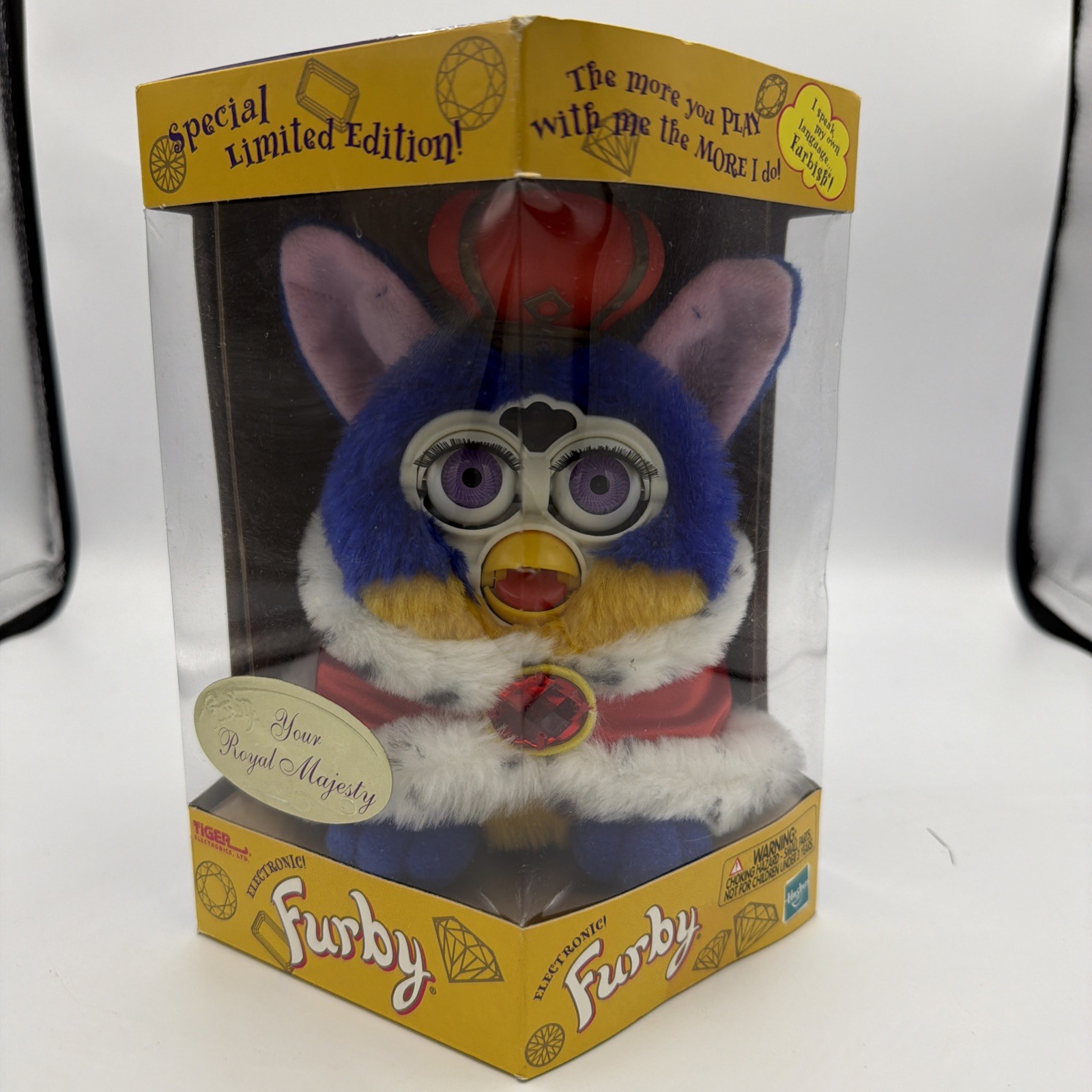 NEW in Package! 1999 Furby Your Royal Majesty Special Ltd. Edition Tiger Hasbro