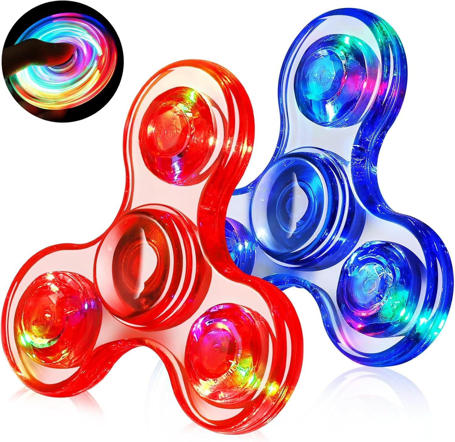 Fidget Spinners for Kids 2 Pack, Easter Basket Stuffers Light up Sensory Fidget