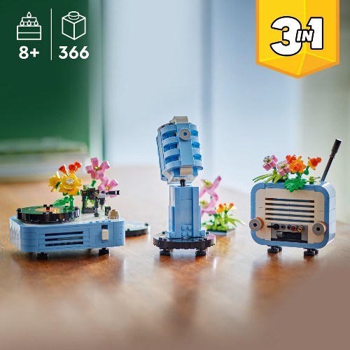 LEGO 31172 Creator 3-in-1 Record Player Flowers Radio Mic
