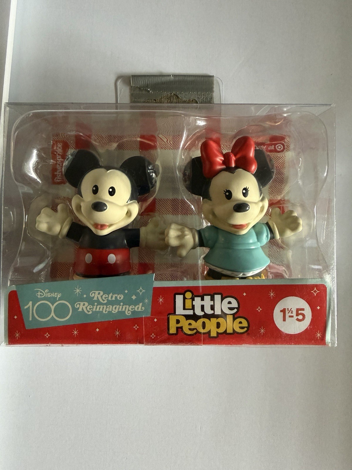 Fisher Price Disney Mickey & Minnie Retro Reimagined 1.5″ Figures Collectable.