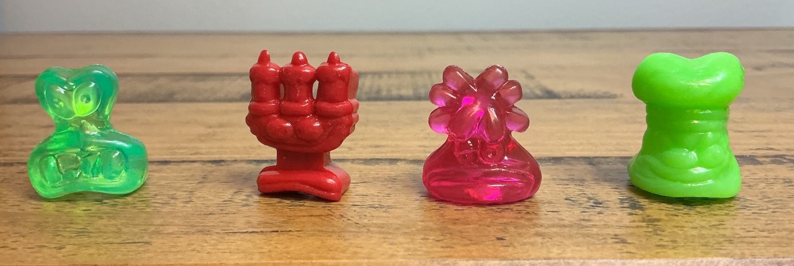 Gogo’s Crazy Bones Figures, Lot of 4, Vintage Collectable Toys, Glow-In-The-Dark