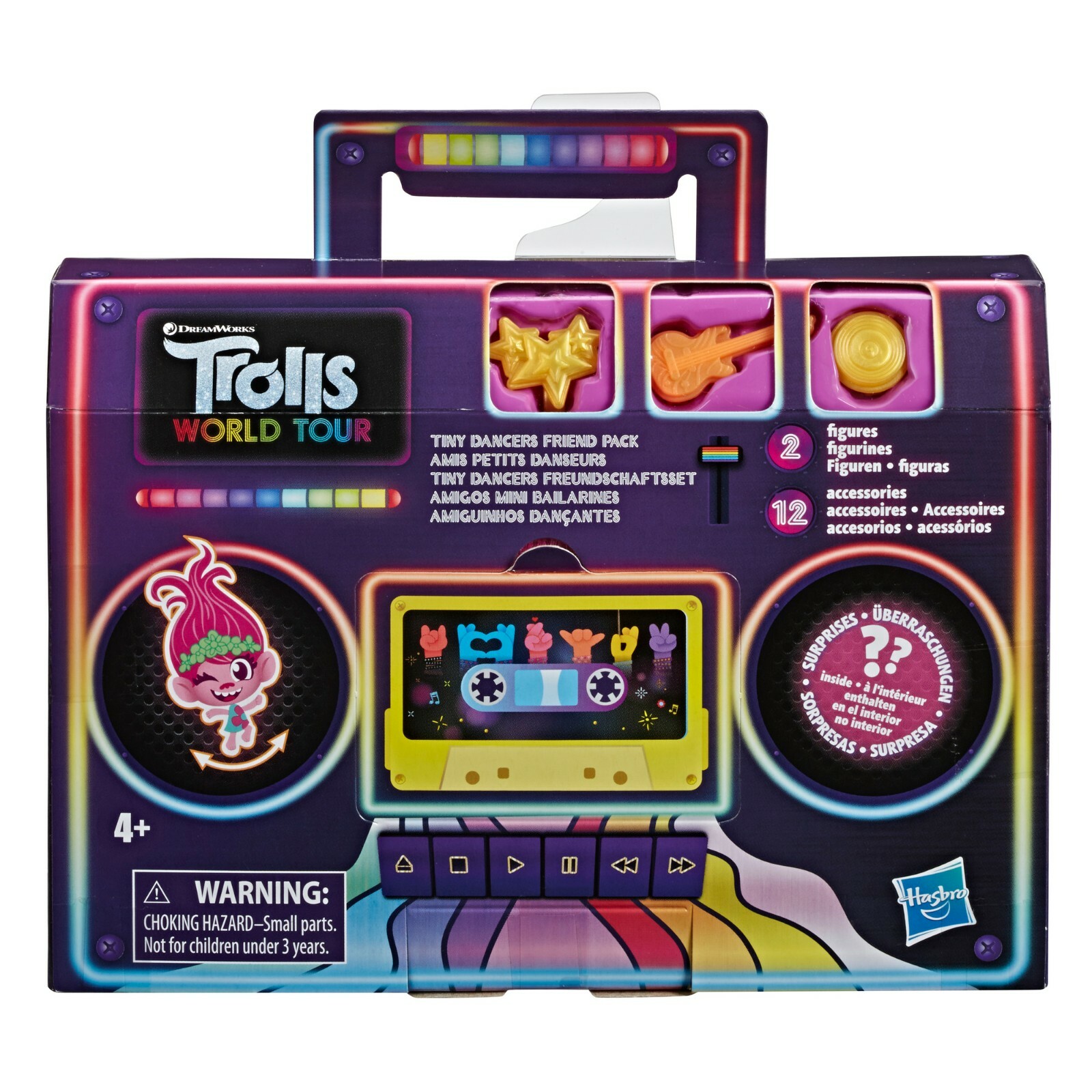 Trolls World Tour Tiny Dancers Friend Pack W/ 2 Figures 2 bracelets & 10 Charms