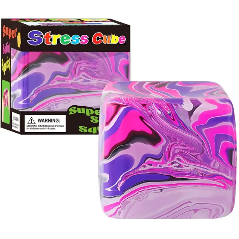 Rose 5.5cm Gel Cube Sensory Stress Relief Stretchable Slow Rebound Fidget Toys