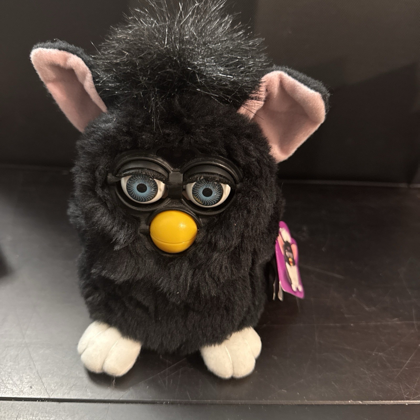 VTG 1998 Furby Tiger Electronics Black/Blue Eyes Model 70-800 For Parts /Repair