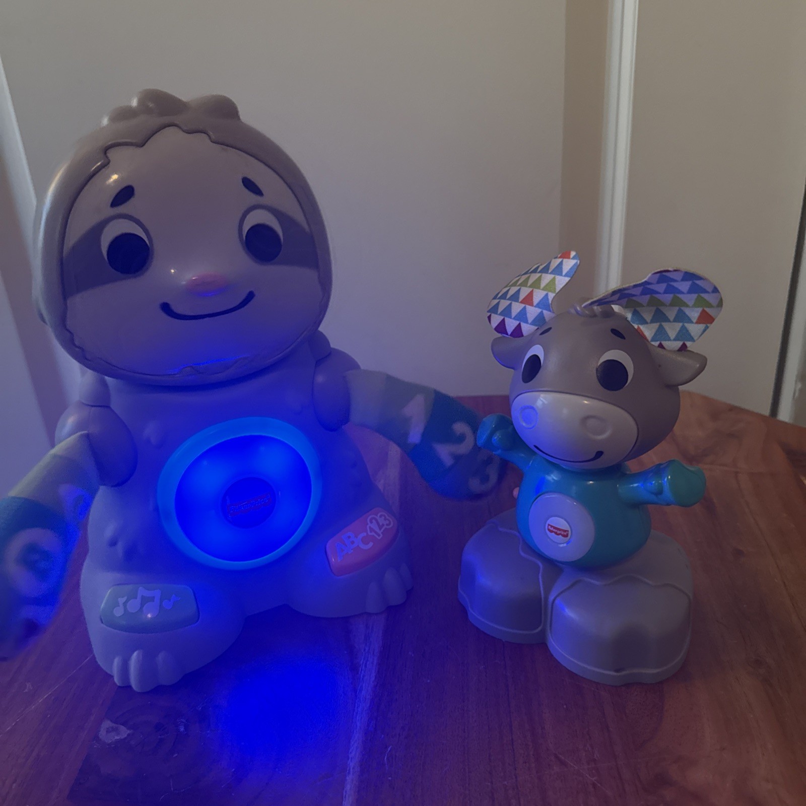 Lot of 2 Fisher Price Linkimals Interactive Toys Moose Sloth Learning Singing