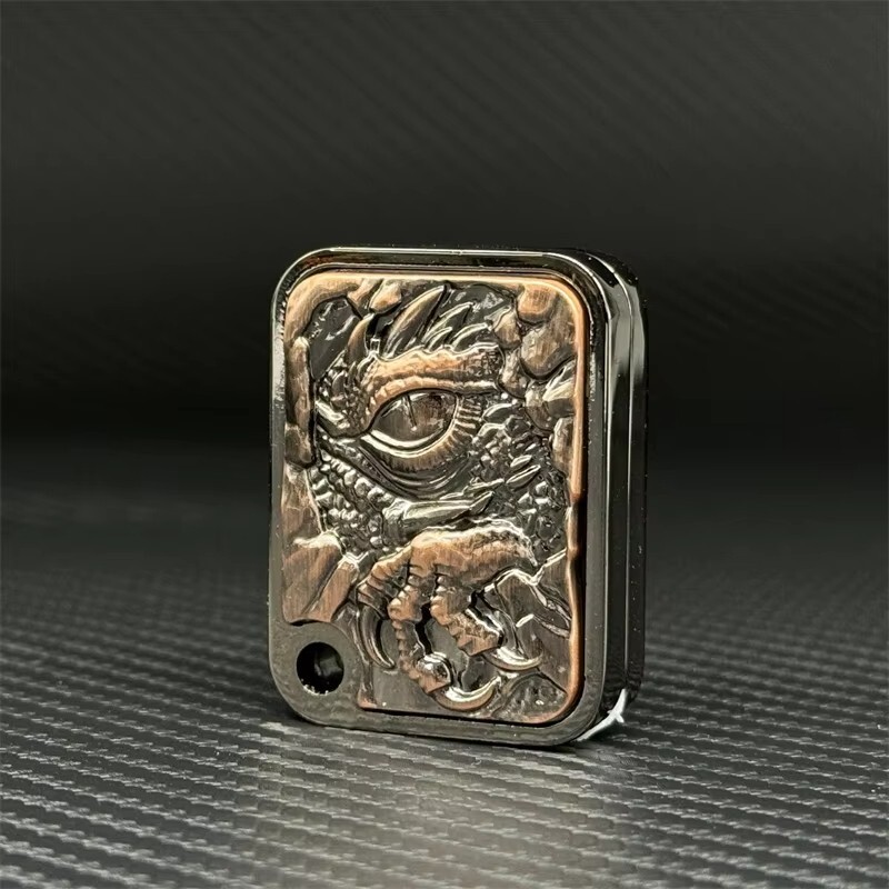 EDC 3D Dragon Embossed Fidget Slider Zinc Alloy Stress Relief Fidget Toys