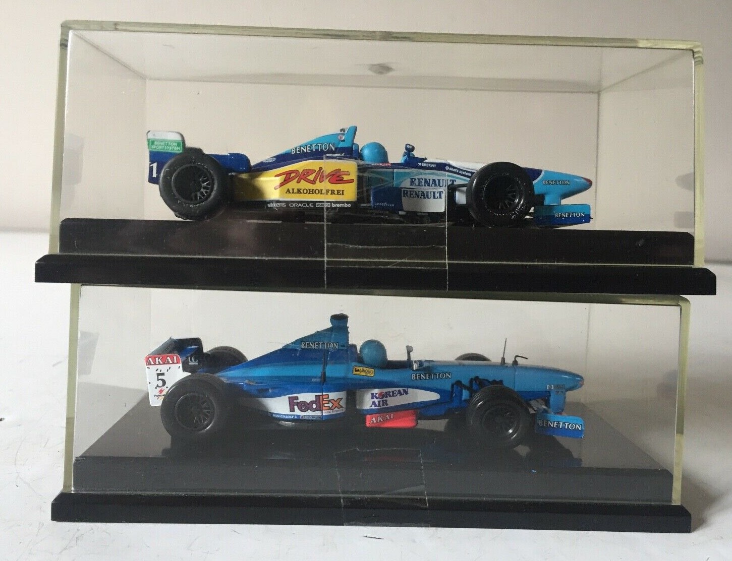 HASBRO 1:43 F1 FORMULA 1 BENETTON SCHUMACHER & FISICHELLA -TWO UNRELEASED MODELS